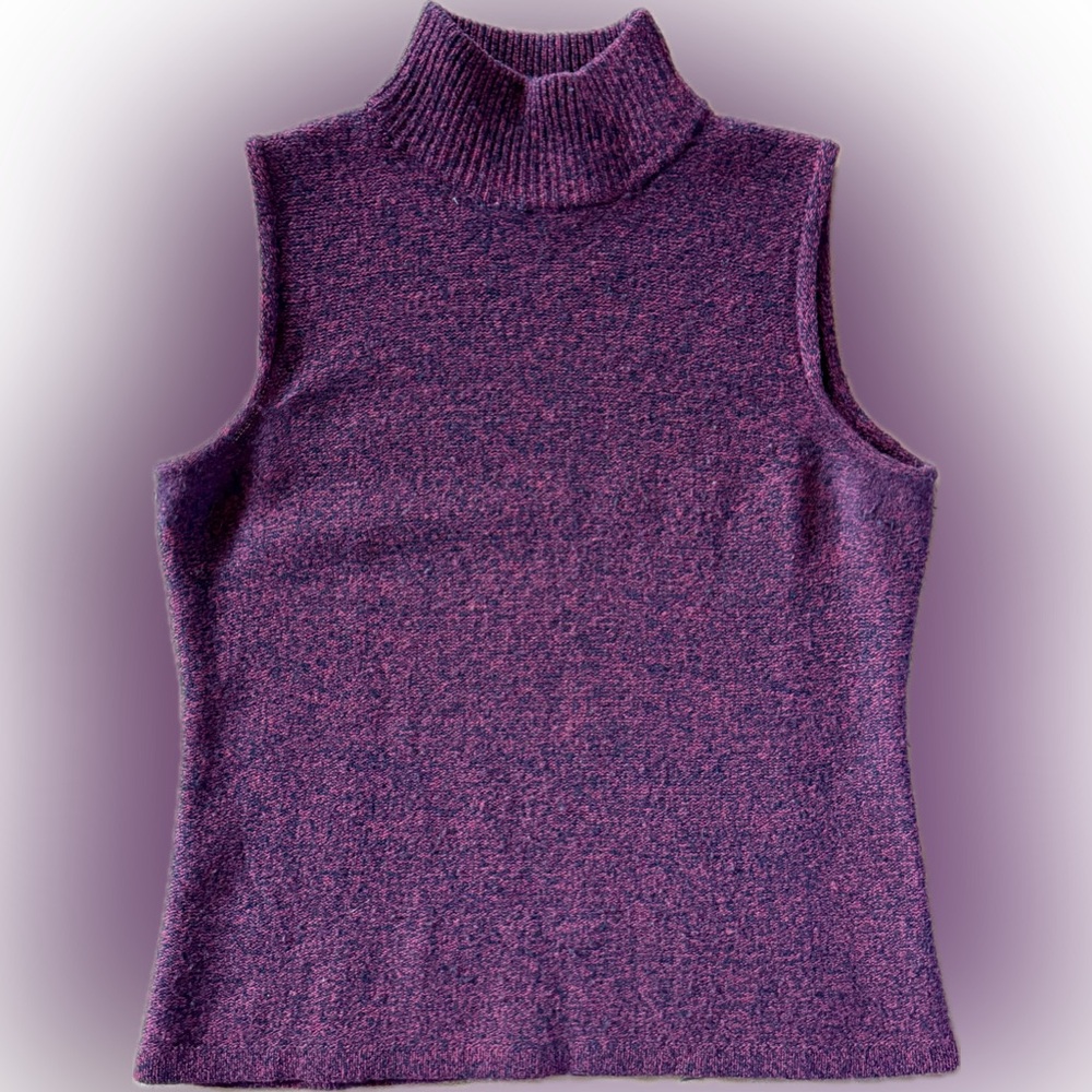 Double D Ranch Burgundy Sweater Vest 100% Lambs Wool Size S